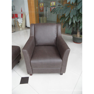 Echtes Leder Chaise Leder Sofa Elektrisch Verstellbares Sofa (457)